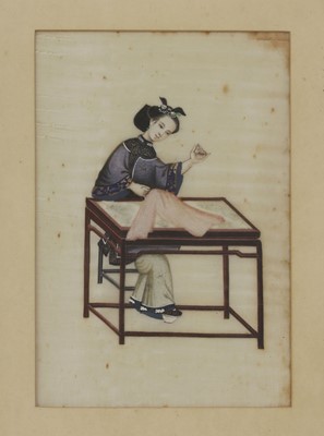 Lot 300 - A collection of fifteen Chinese pith paper paintings