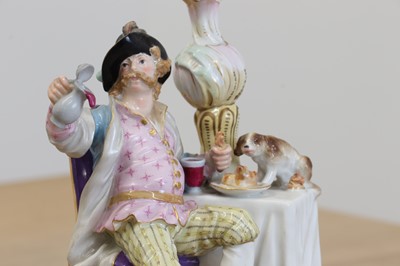 Lot 166 - A Meissen porcelain figure group