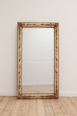 Lot 159 - A floral painted and gilt gesso mirror