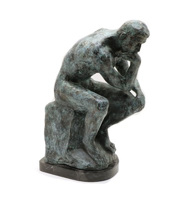Lot 137 - A contemporary patinated bronze figure