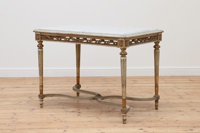 Lot 601 - A Louis XVI-style painted centre table