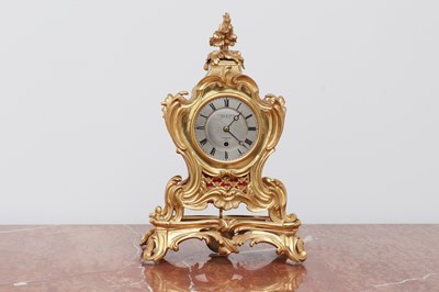 Lot 762 - An ormolu-cased timepiece