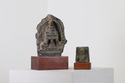 Lot 188 - A grey schist carving of Buddha Shakyamuni