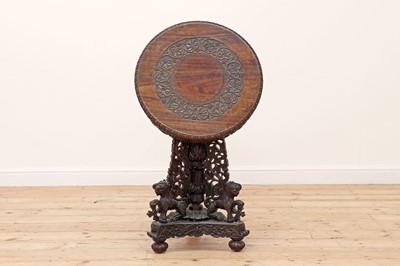 Lot 508 - An Anglo-Indian rosewood occasional table