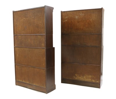 Lot 357 - A pair of oak modular bookcases