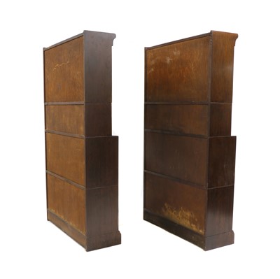 Lot 357 - A pair of oak modular bookcases