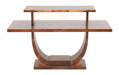 Lot 133 - An Art Deco walnut two-tier table