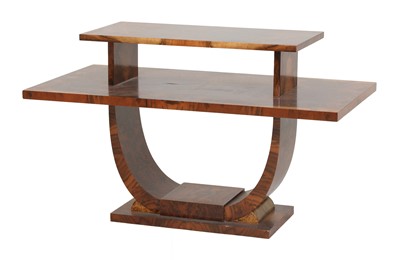 Lot 133 - An Art Deco walnut two-tier table