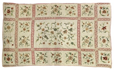 Lot 189 - An embroidered bedspread