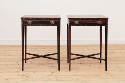 Lot 588 - A pair of coromandel side tables