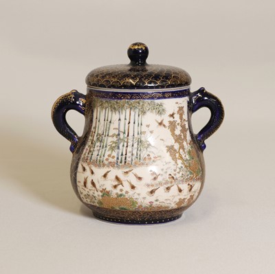 Lot 174 - A Japanese Satsuma ware jar and cover