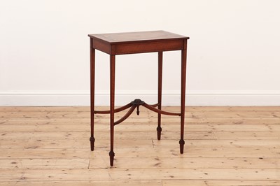 Lot 650 - A Sheraton Revival satinwood occasional table