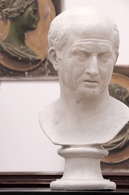 Lot 479 - A painted plaster bust of Cicero