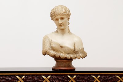 Lot 600A - A large painted plaster bust of Clytie, after the antique