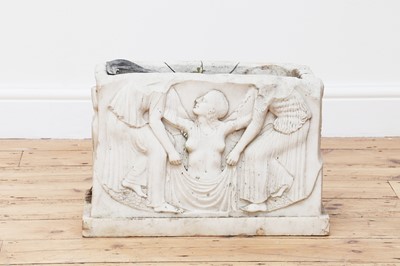 Lot 466 - A carved marble planter