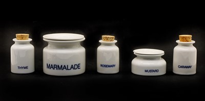 Lot 82 - A set of eleven Danish Eva-Trio porcelain spice jars