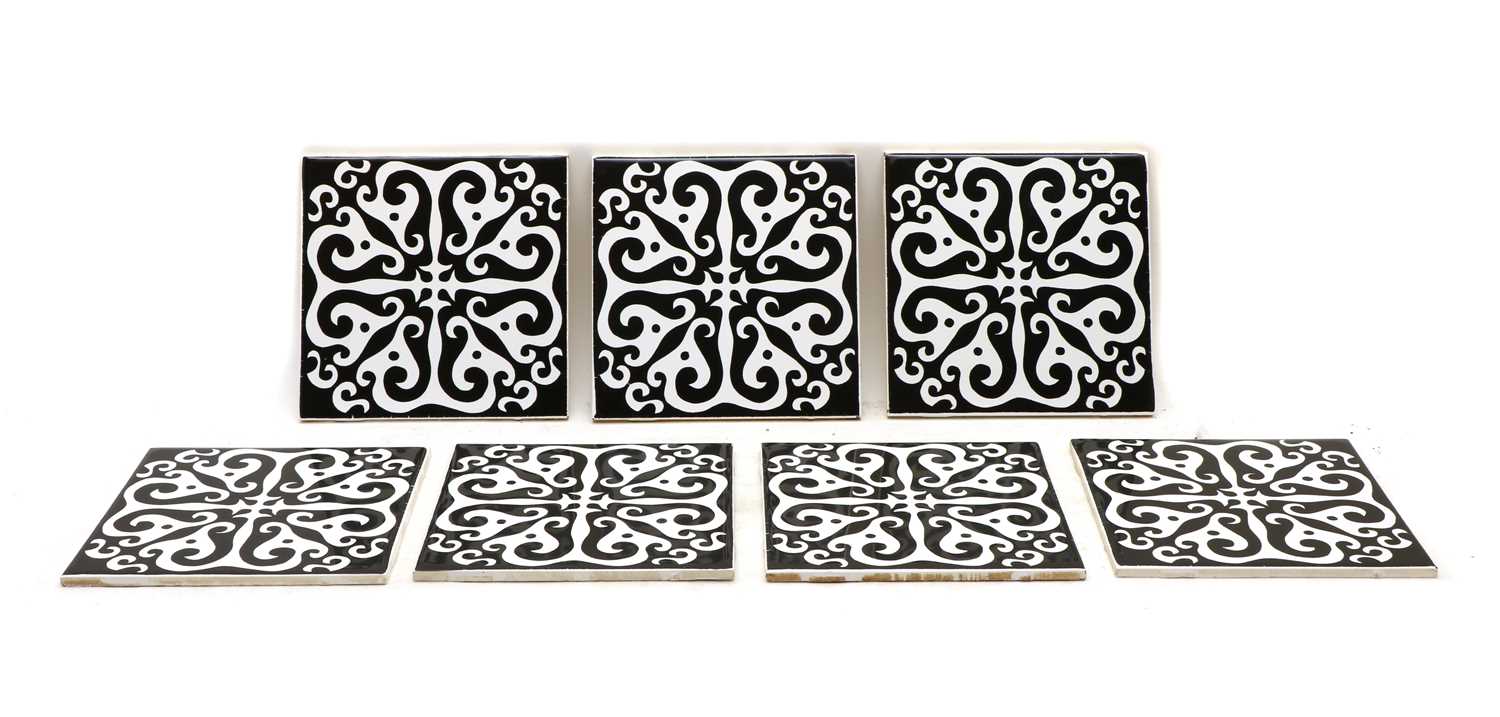 A collection of fifteen Carter ceramic tiles | Barnebys