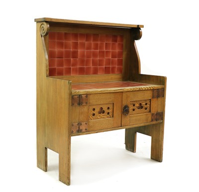 Lot 477 - An Arts and Crafts oak washstand