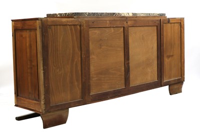 Lot 124 - A large French Art Deco walnut sideboard