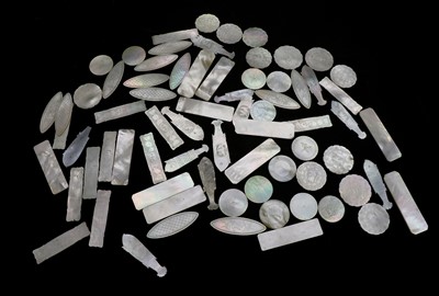 Lot 120A - A collection of Chinese mother of pearl gaming counters