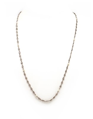 Lot 46 - A platinum and pearl chain