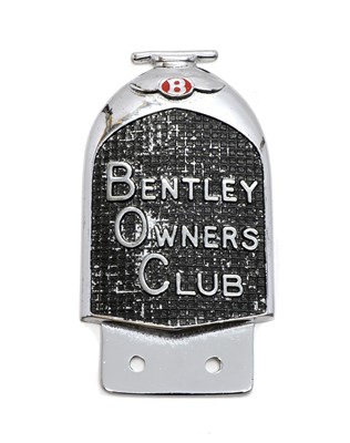 Lot 236 - A Bentley Owners Club badge