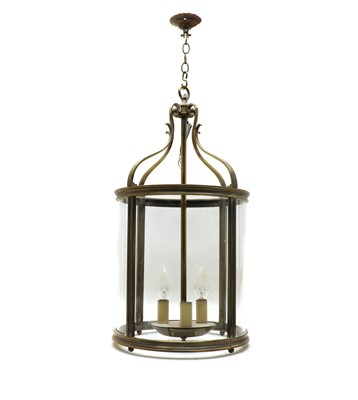 Lot 113 - A Regency-style brass hall lantern