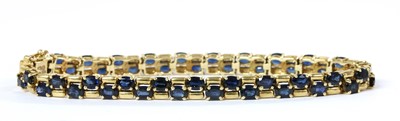 Lot 268 - A gold sapphire bracelet