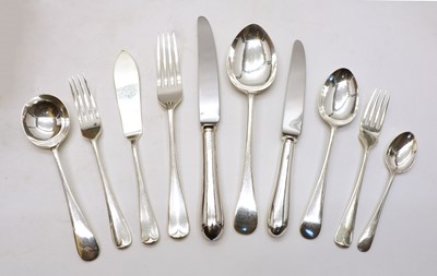 Lot 26 - A modern silver composite canteen for eight place settings
