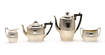 Lot 4 - A Victorian four-piece silver tea service