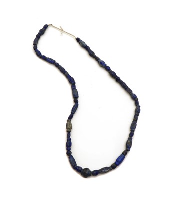 Lot 166 - A Bactrian lapis lazuli necklace