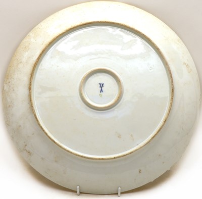 Lot 74 - A large Continental porcelain plate