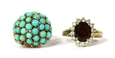 Lot 381 - A Continental paste bombé cluster ring