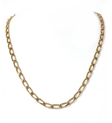 Lot 256 - A 9ct gold curb link chain, by UnoAErre