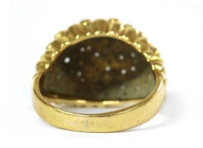 Lot 79 - An 18ct gold bombé ring