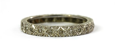 Lot 194 - A white gold diamond full set eternity ring