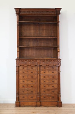 Lot 792 - A tall Victorian Gothic bookcase