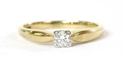 Lot 148 - A 9ct gold single stone diamond ring