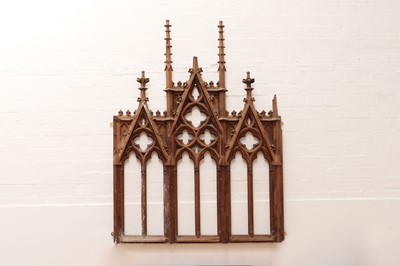 Lot 791 - A section from an oak Gothic rood screen