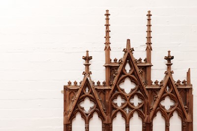 Lot 791 - A section from an oak Gothic rood screen