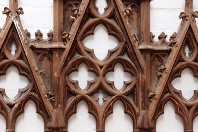 Lot 791 - A section from an oak Gothic rood screen