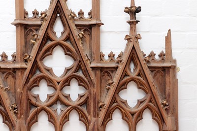 Lot 791 - A section from an oak Gothic rood screen