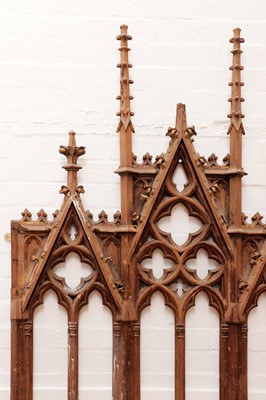 Lot 791 - A section from an oak Gothic rood screen