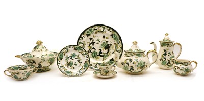 Lot 86 - A Masons Ironstone ‘Chartreuse’ pattern part tea and dinner service