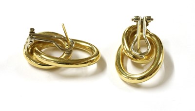 Lot 296 - A pair of Italian gold earrings,  by Nicolis Cola