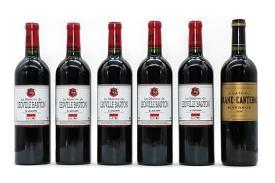 Lot 155 - La Reserve de Leoville Barton, Saint-Julien, 1999 (5) and Ch Brane-Cantenac, 2009 (`1)