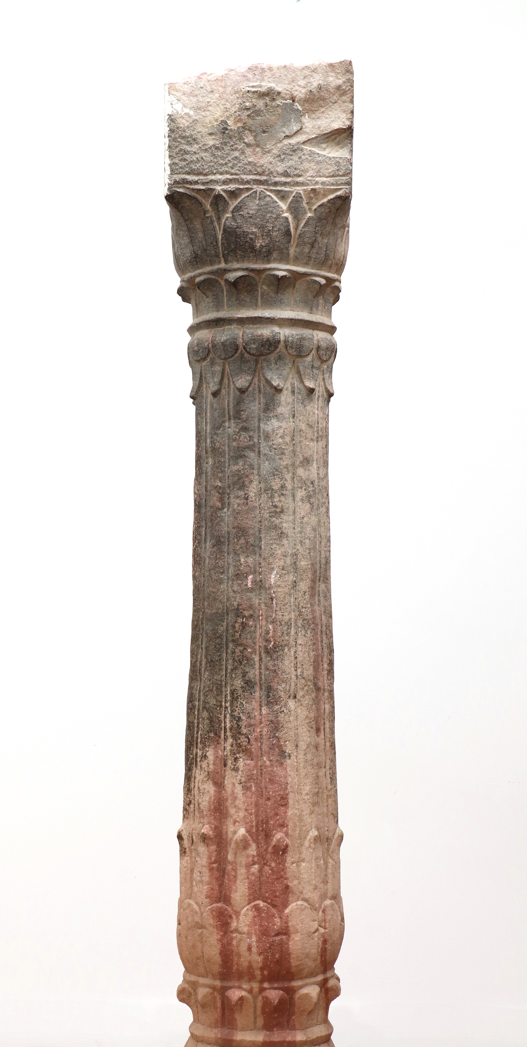 Lot 544 - A Mughal sandstone column,