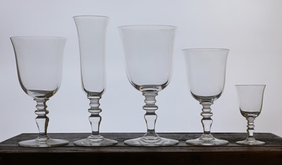 Lot 577 - An extensive part-suite of 'Provence' pattern glasses by Baccarat