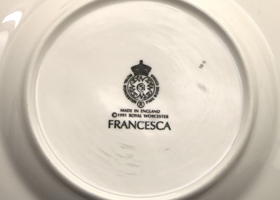 Lot 91 - A Royal Worcester 'Francesca' pattern dinner service