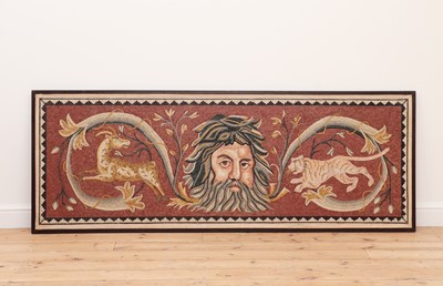 Lot 185 - A rectangular Roman-style mosaic panel